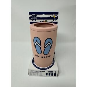 Life Is Good 4 in 1 Beverage Cooler Flip Flops NEW